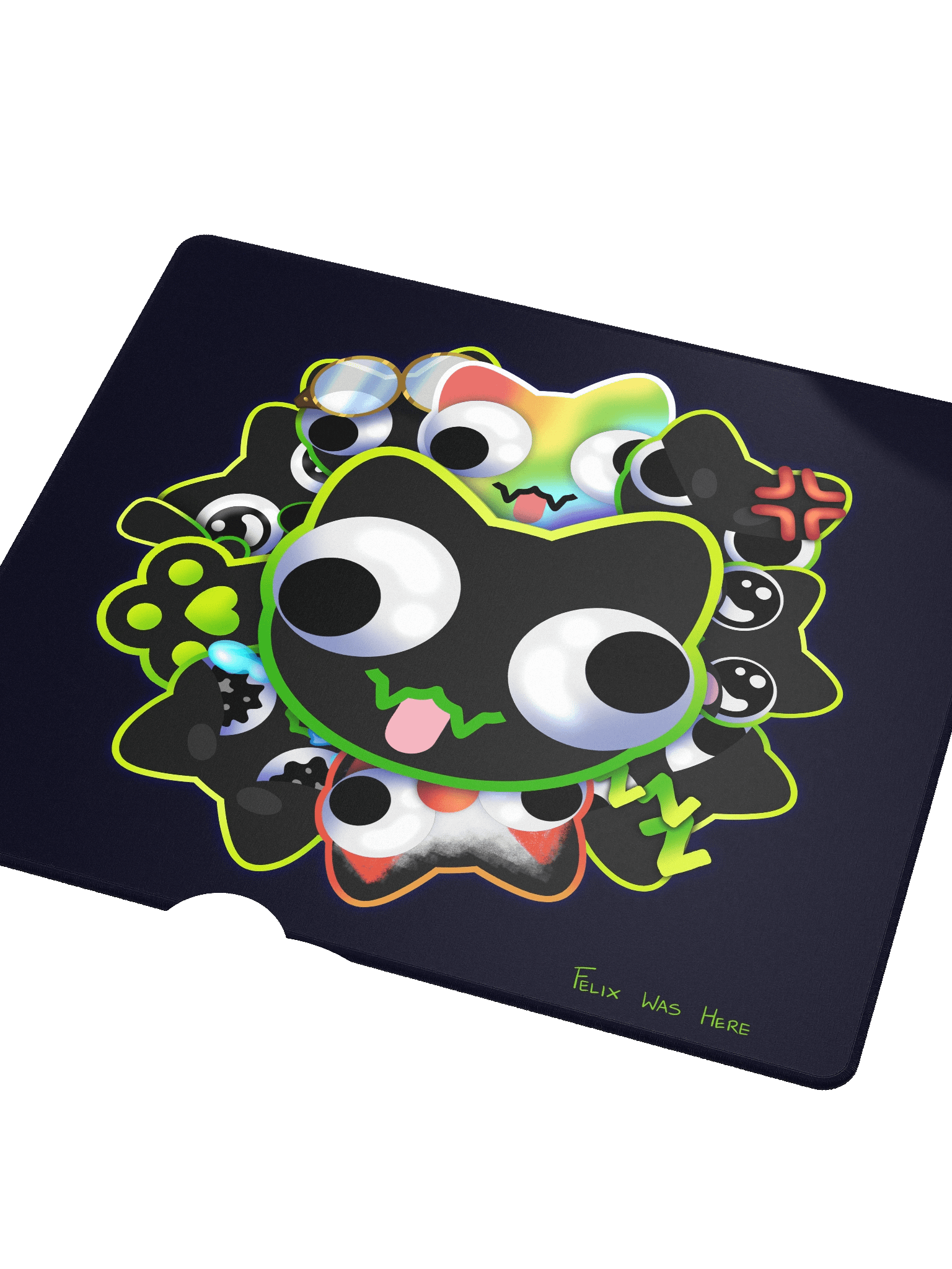 Mousepad Large - DerpBurst on Navy Blue product image (3)