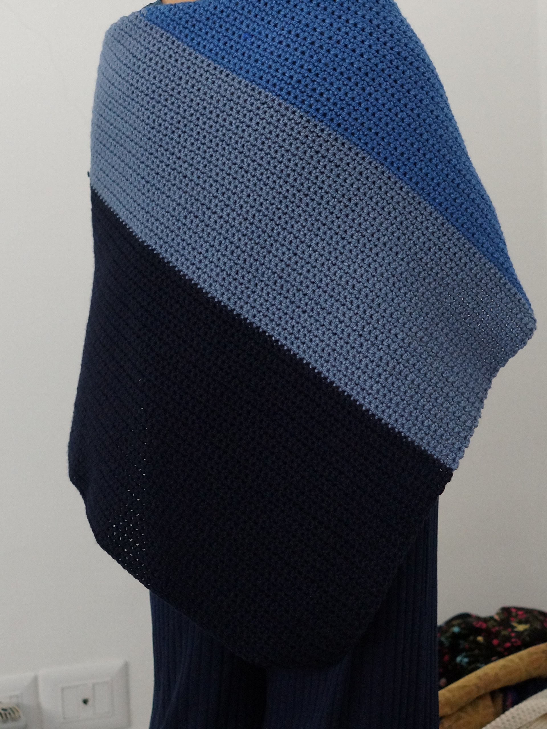 Asymmetrical single crochet shawl pattern product image (2)