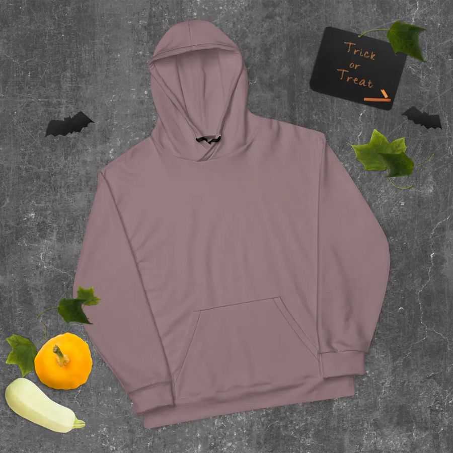 Plain Cool Purplish Brown Soft Summer Unisex Recycled Polyester Heavyweight Premium Hoodie by Treasure Pie product image (10)