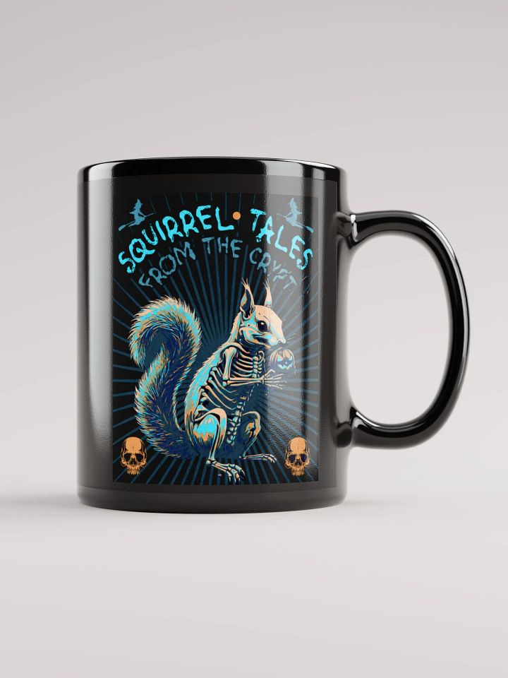 Squirrel Tales from the Crypt Black Glossy Mug product image (2)