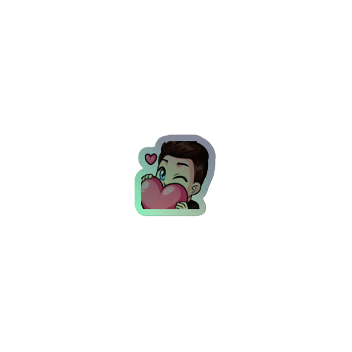 Rep Love Emote Kiss-Cut Holographic Sticker Sheet product image (2)