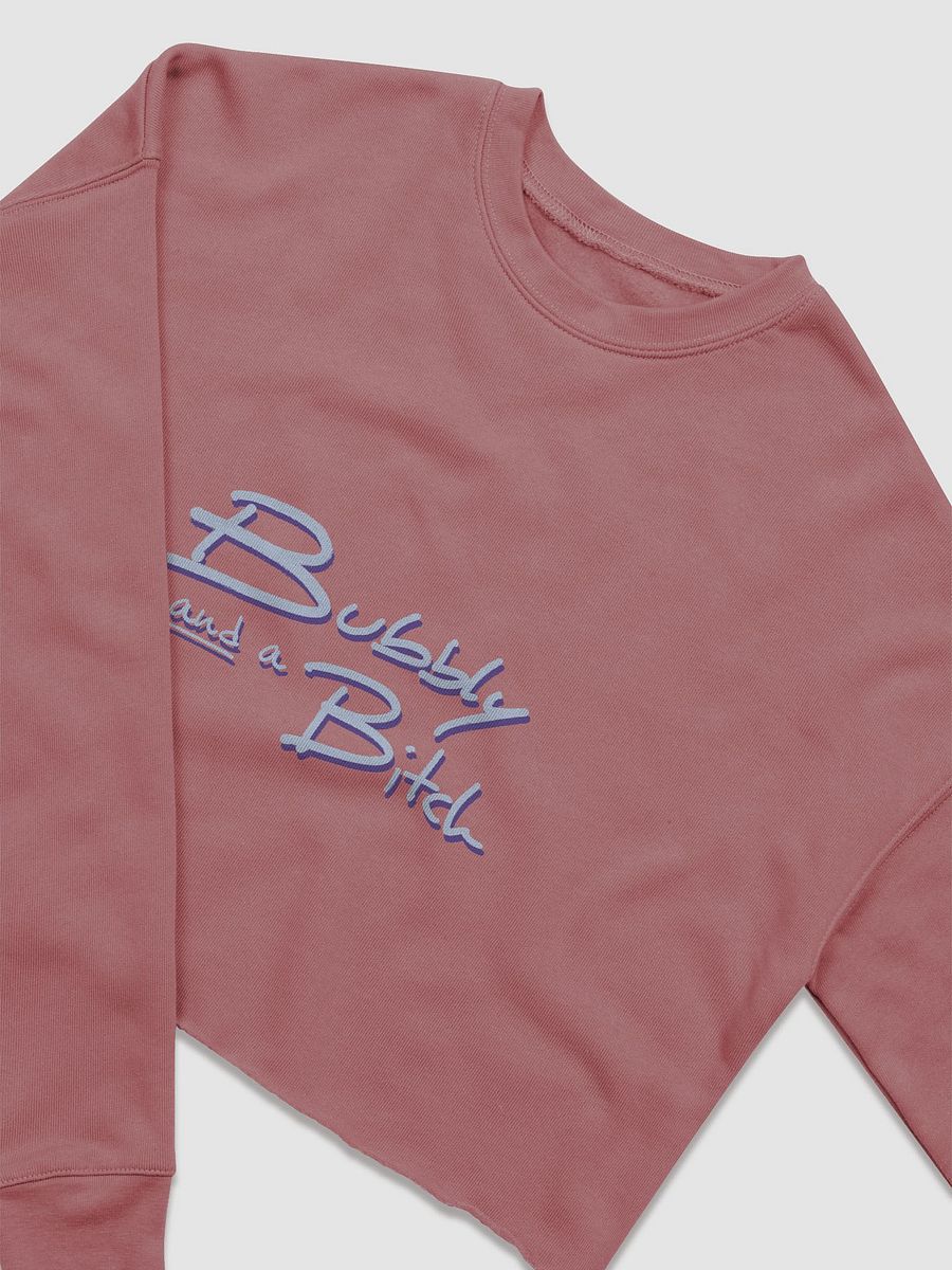 Bubbly and a B*tch (blue and purple shadow design) women's fleece crop sweatshirt product image (1)