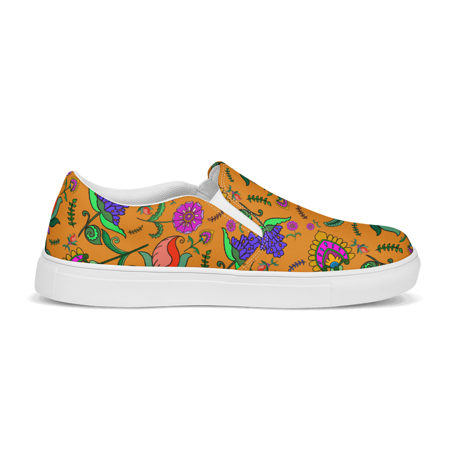 Kalamkari Floral Canvas Slip Ons product image (6)