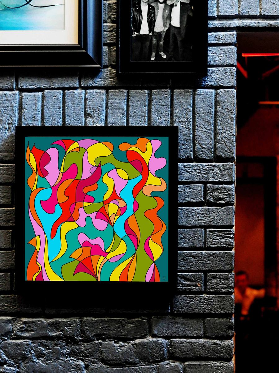 Vibrant Flow Canvas - Abstract Square No. 6 product image (167)