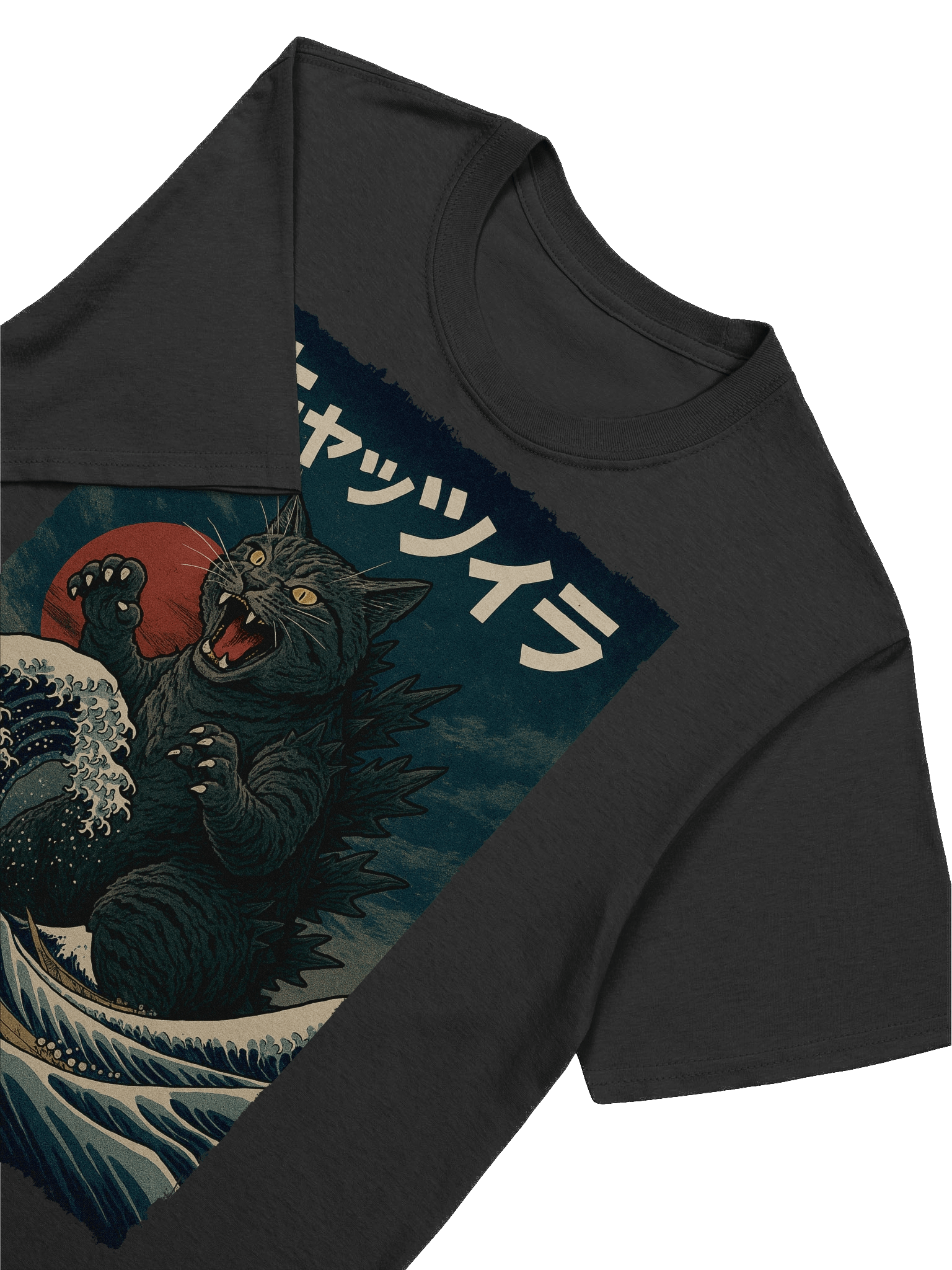 Catzilla Japanese Art T-Shirt product image (38)