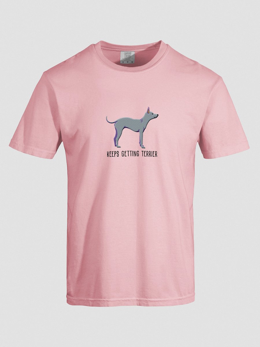Keeps Getting Terrier T-Shirt(Embroidered) of an American Hairless Terrier(Gray) product image (47)