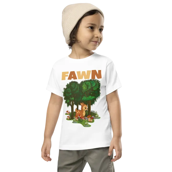 Fawn Funny Colorful Bella +Canvas Toddler T-Shirt – Funny Shirt & Gift for Kids product image (1)