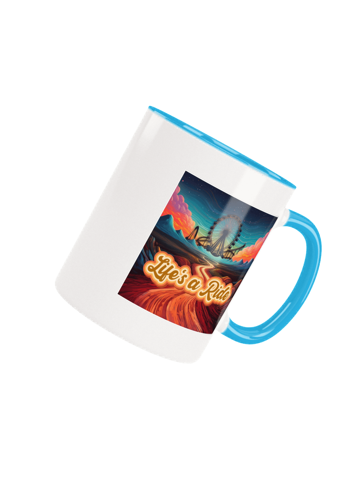 Life's A Ride Blue Ceramic Mug product image (4)