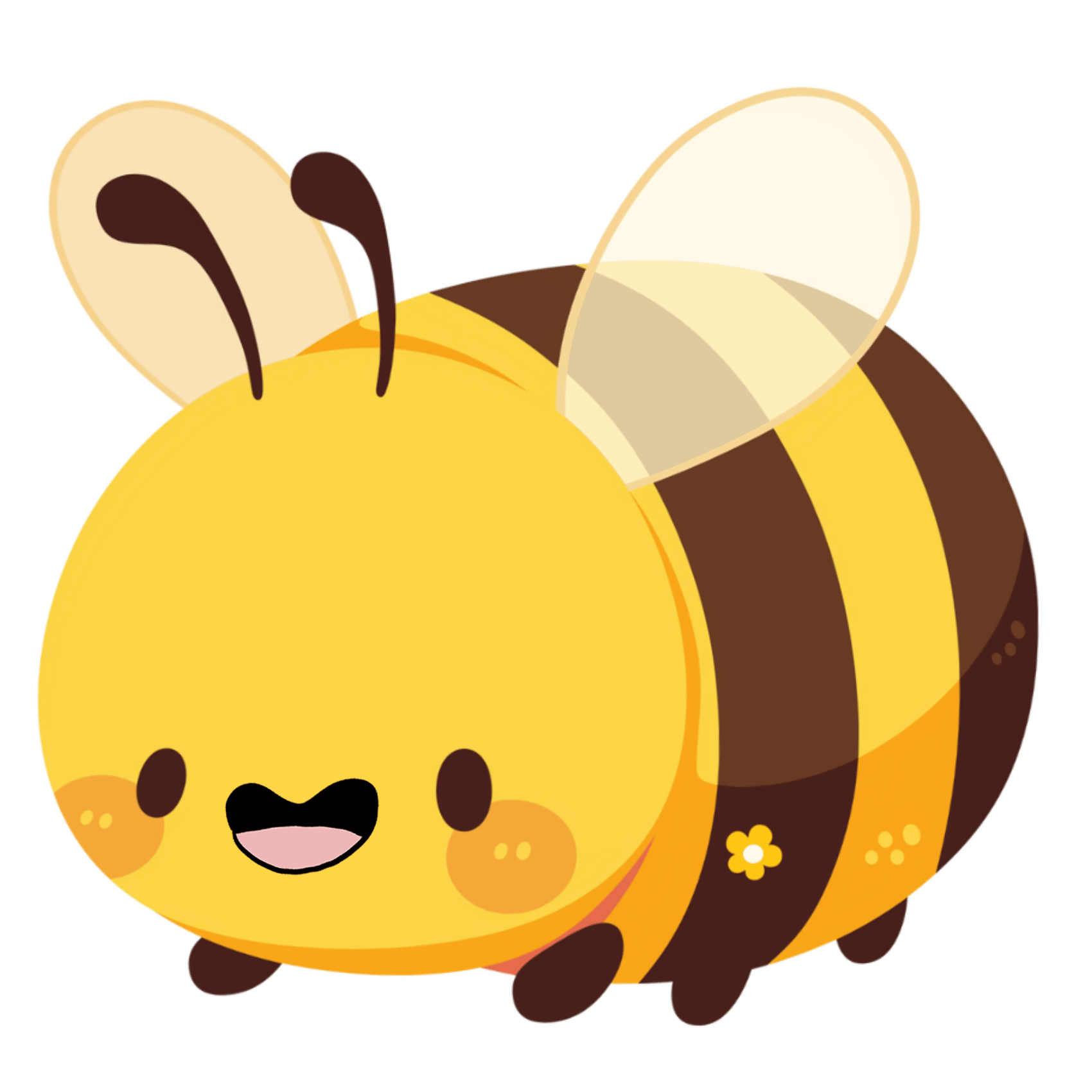 Holo Yellow Banded Bee Sticker product image (1)
