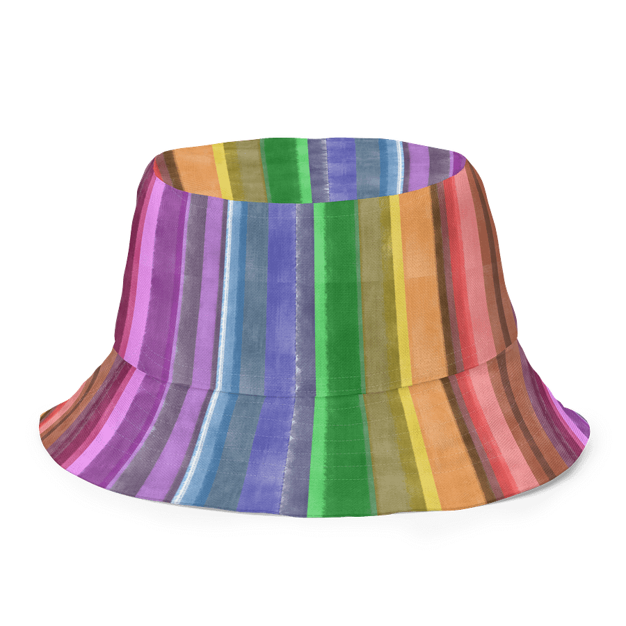 Cool Stripes and Fun Vibes Reversible All-Over Print Bucket Hat product image (7)