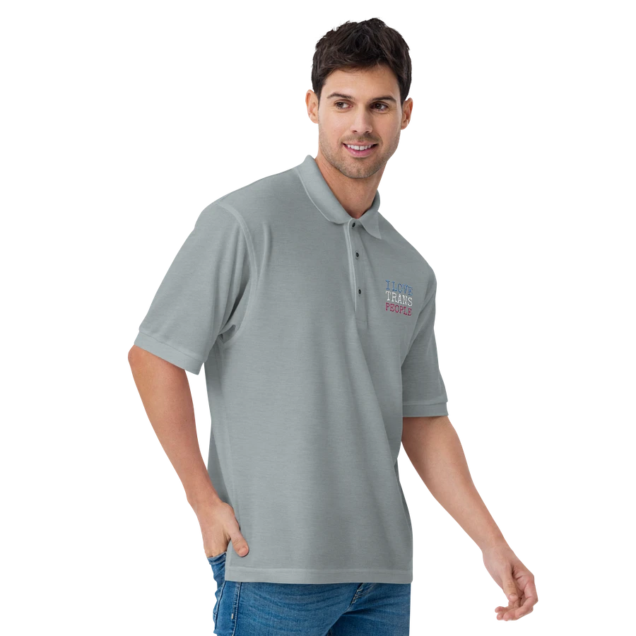 I Love Trans People - Embroidered Polo product image (3)