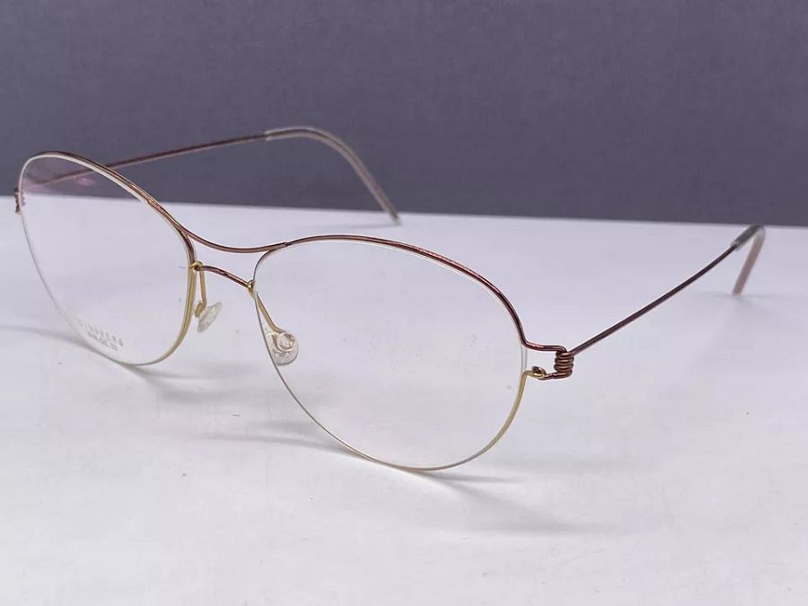Lindberg Eyeglasses Frames woman Round Oval Grey Titanium Air Rim Marlene 53 Big product image (4)