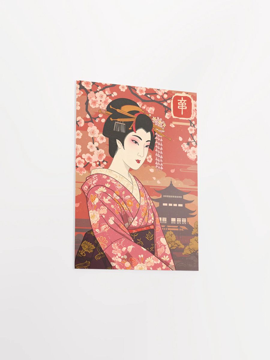 Geisha Framed by Cherry Blossoms Poster product image (20)