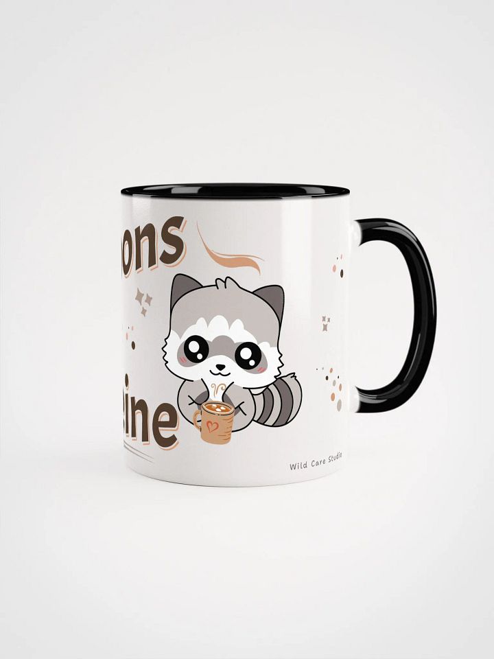 Kawaii Raccoon & Caffeine Ceramic Mug product image (1)