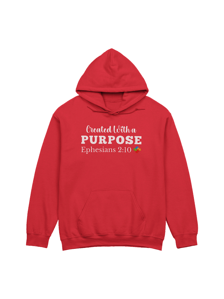 Created With A Purpose Christian Gildan Hoodie | Autism Acceptance I Gift To Mom, Dad, Child With Autism product image (1)