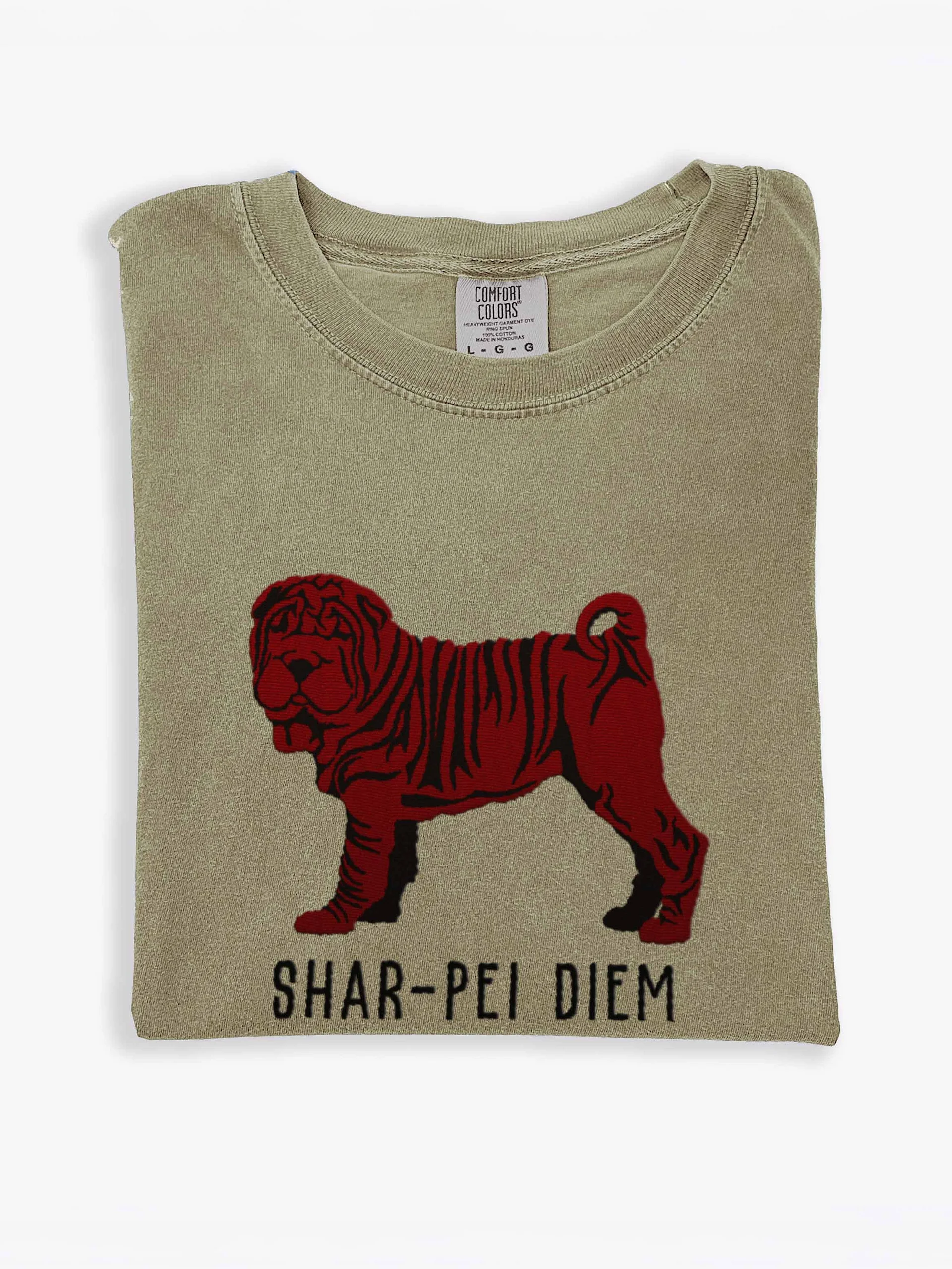 Shar-Pei Diem T-Shirt(Embroidered) of a Chinese Shar-Pei(Chocolate) product image (1)