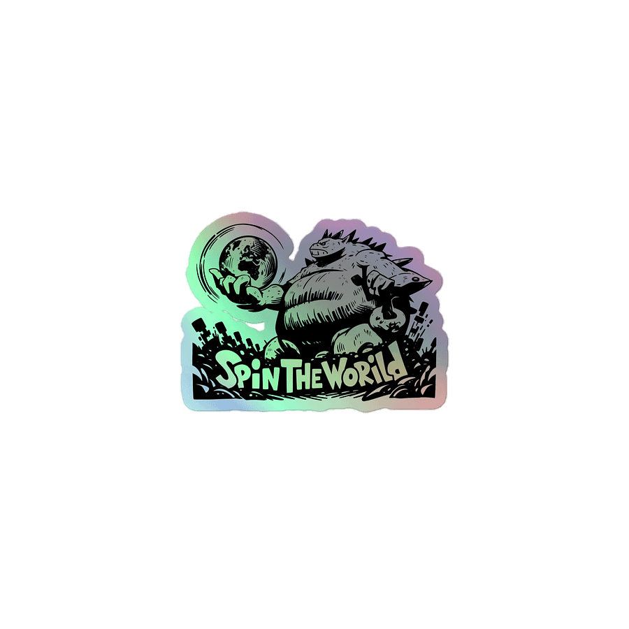 Monochrome Monster: Spin the World Holographic Sticker product image (1)