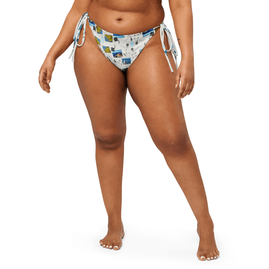 Sea design (photoshop by Dina R.) - Recycled String Bikini Bottom product image (1)