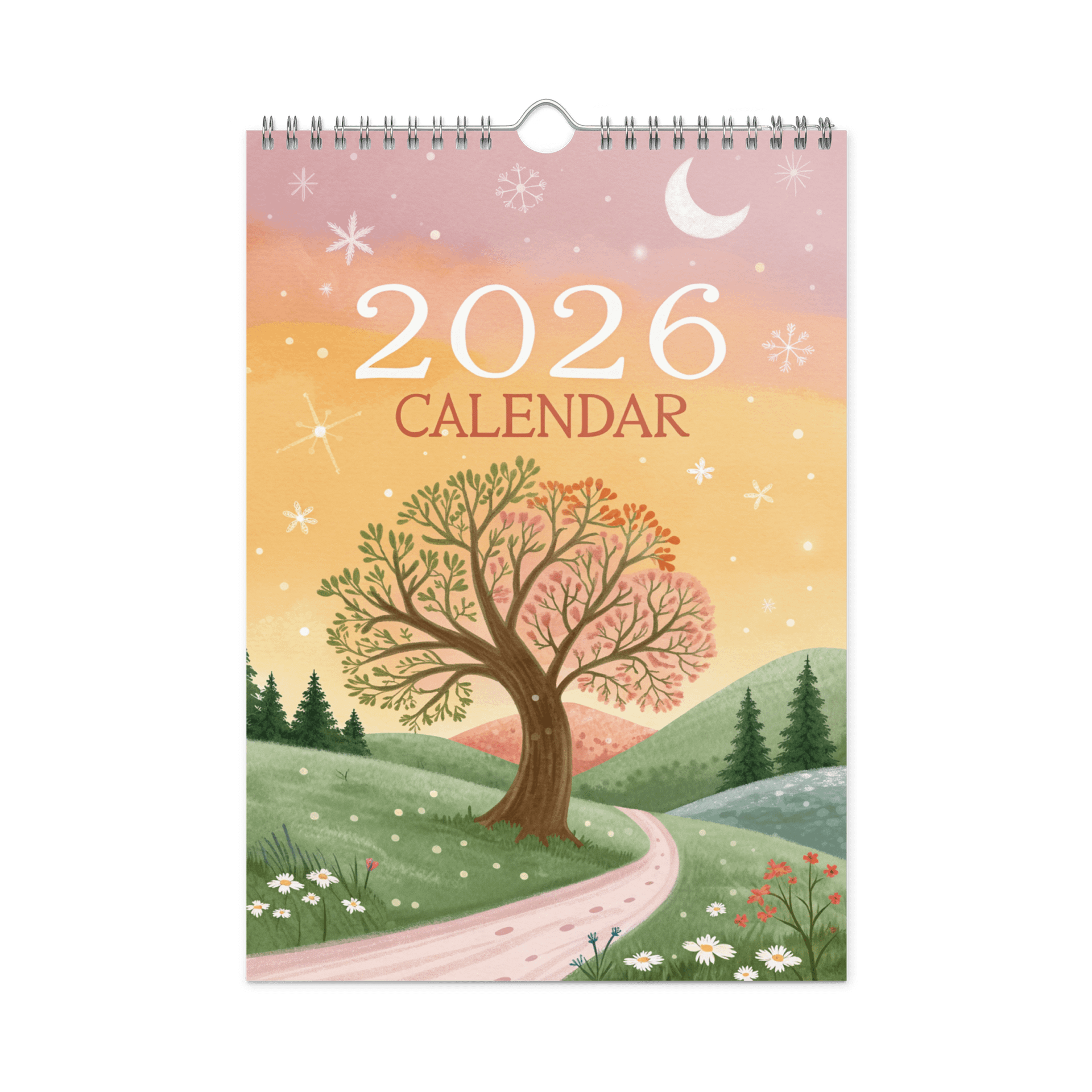 WATERCOLOR SEASONAL SCENES WALL CALENDAR 2026 product image (3)