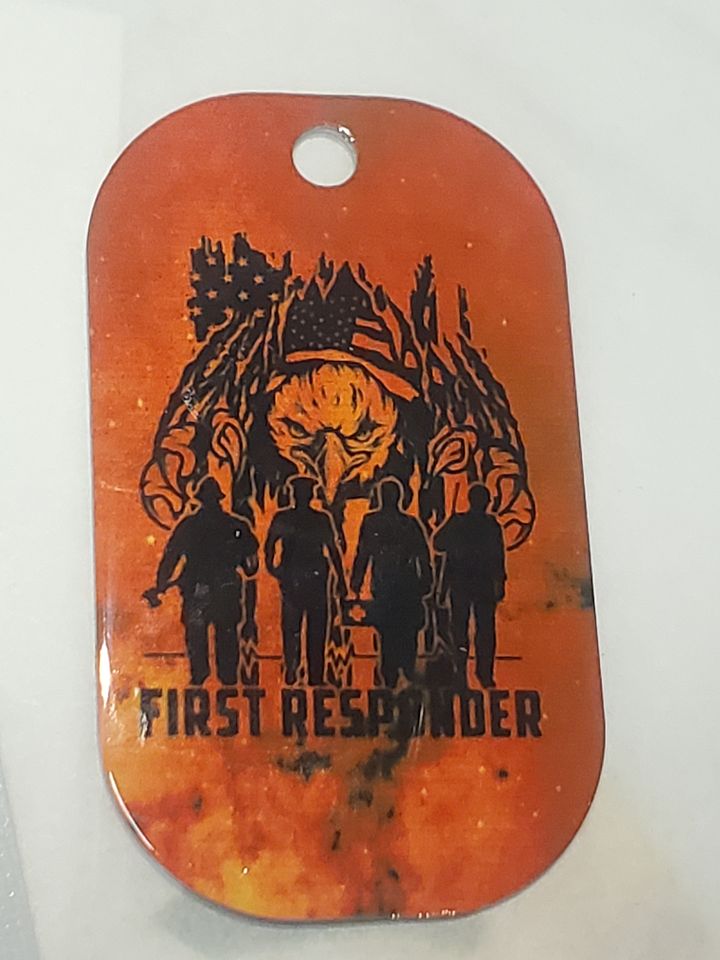 **First Responder Official Dog Tag - Sublimated Keychain/Necklace** product image (1)