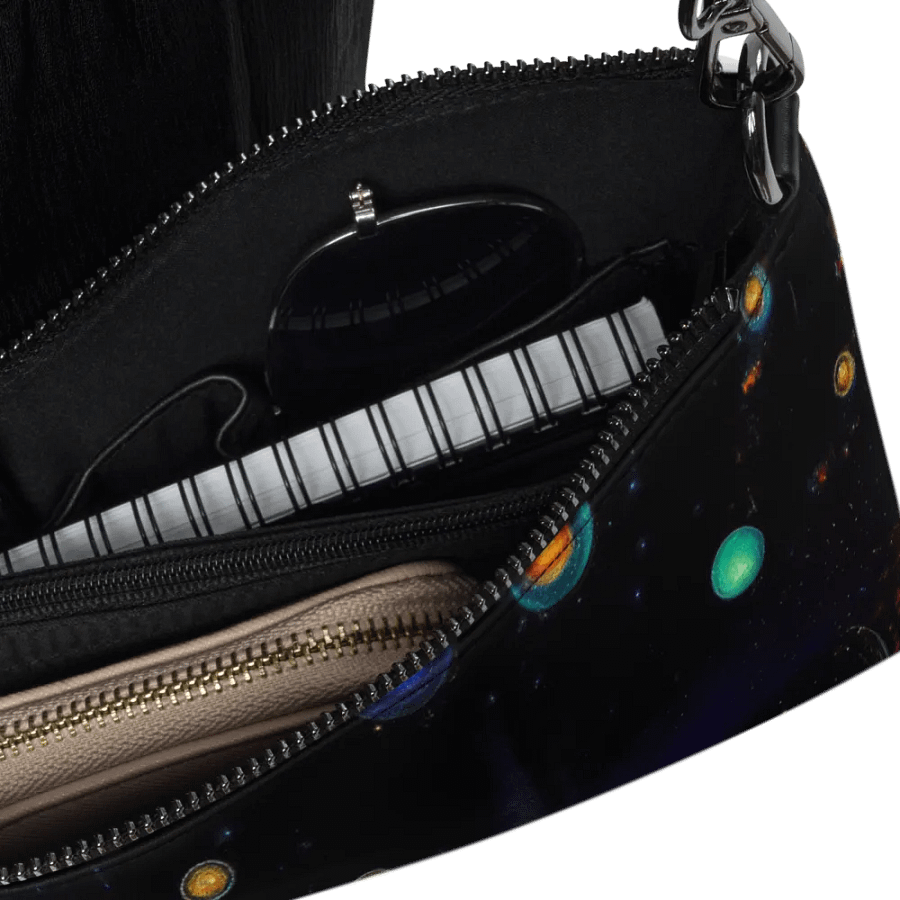 premium faux leather Cosmic Spiral All-Over Print Crossbody Bag product image (6)