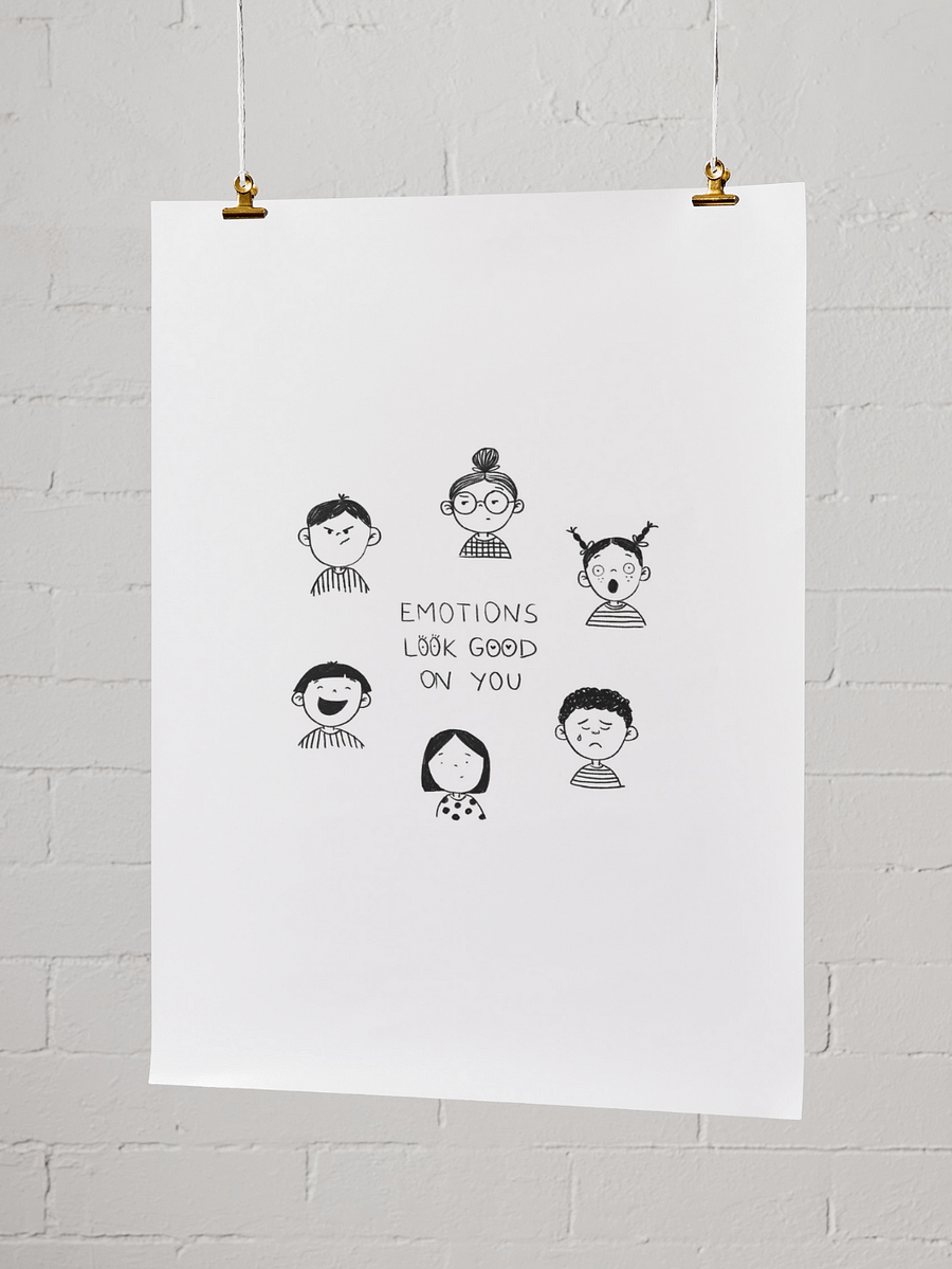 Emotions Look Good on You - Printable Joyful Minimal Line Art for Kids product image (1)