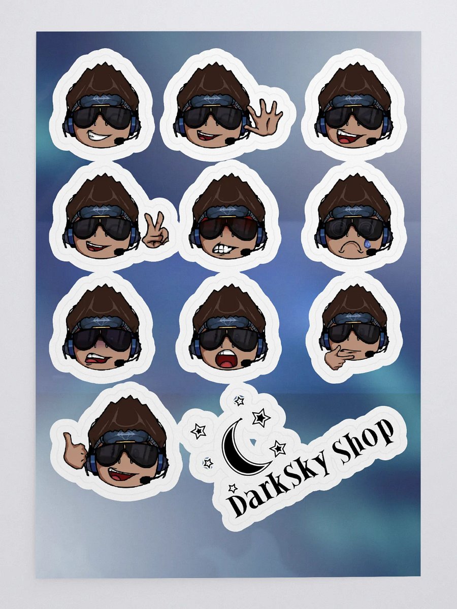DarkSky Emojis Sticker Sheet product image (3)