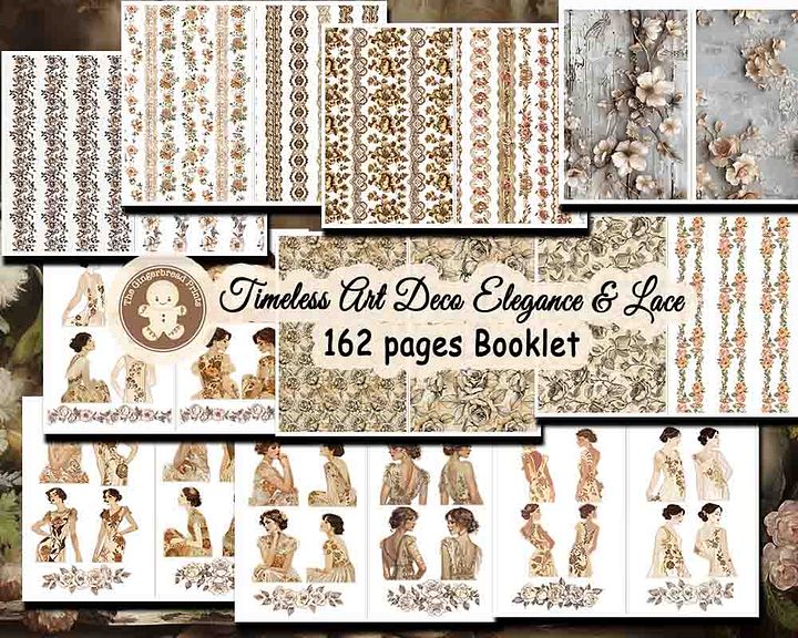 Timeless Art Deco Elegance Vintage Lace Booklet kit product image (1)