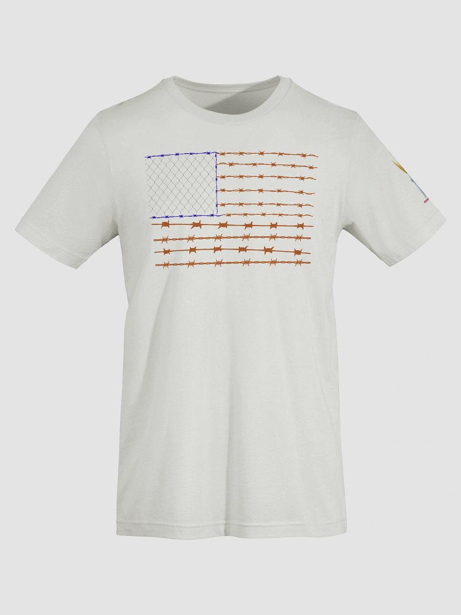 American Flag Barbed Wire Chain Link Bella & Canvas 3001 Supersoft Tee product image (25)