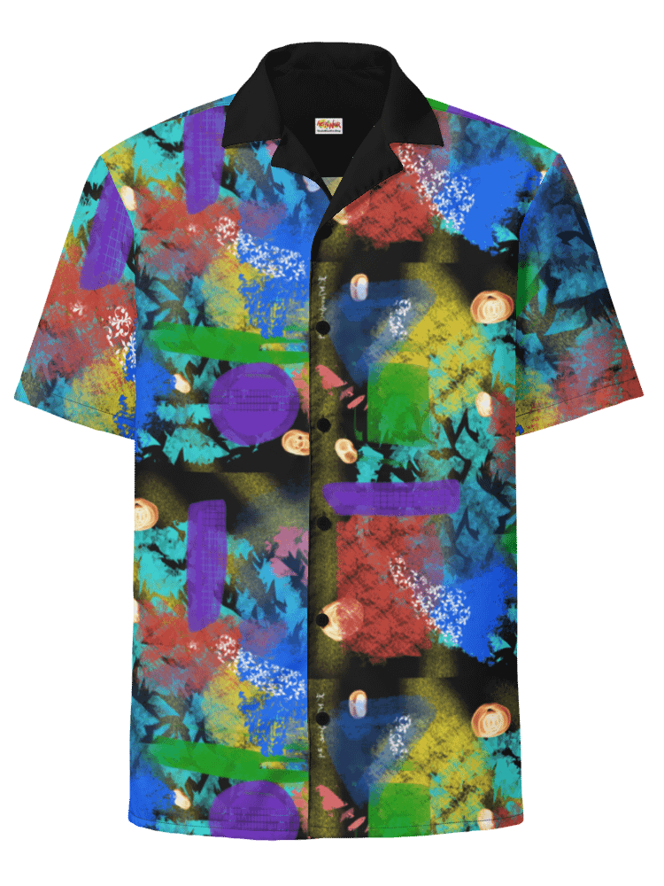 AbstractWear #2 Unisex Hawaiian Style Shirt/Night-Flower product image (1)