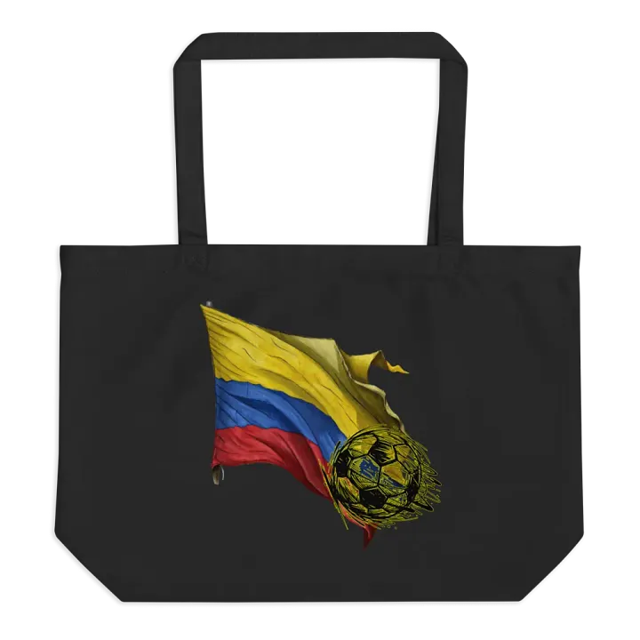 Colombian Flag Soccer Ball Metallic Tote Bag product image (1)