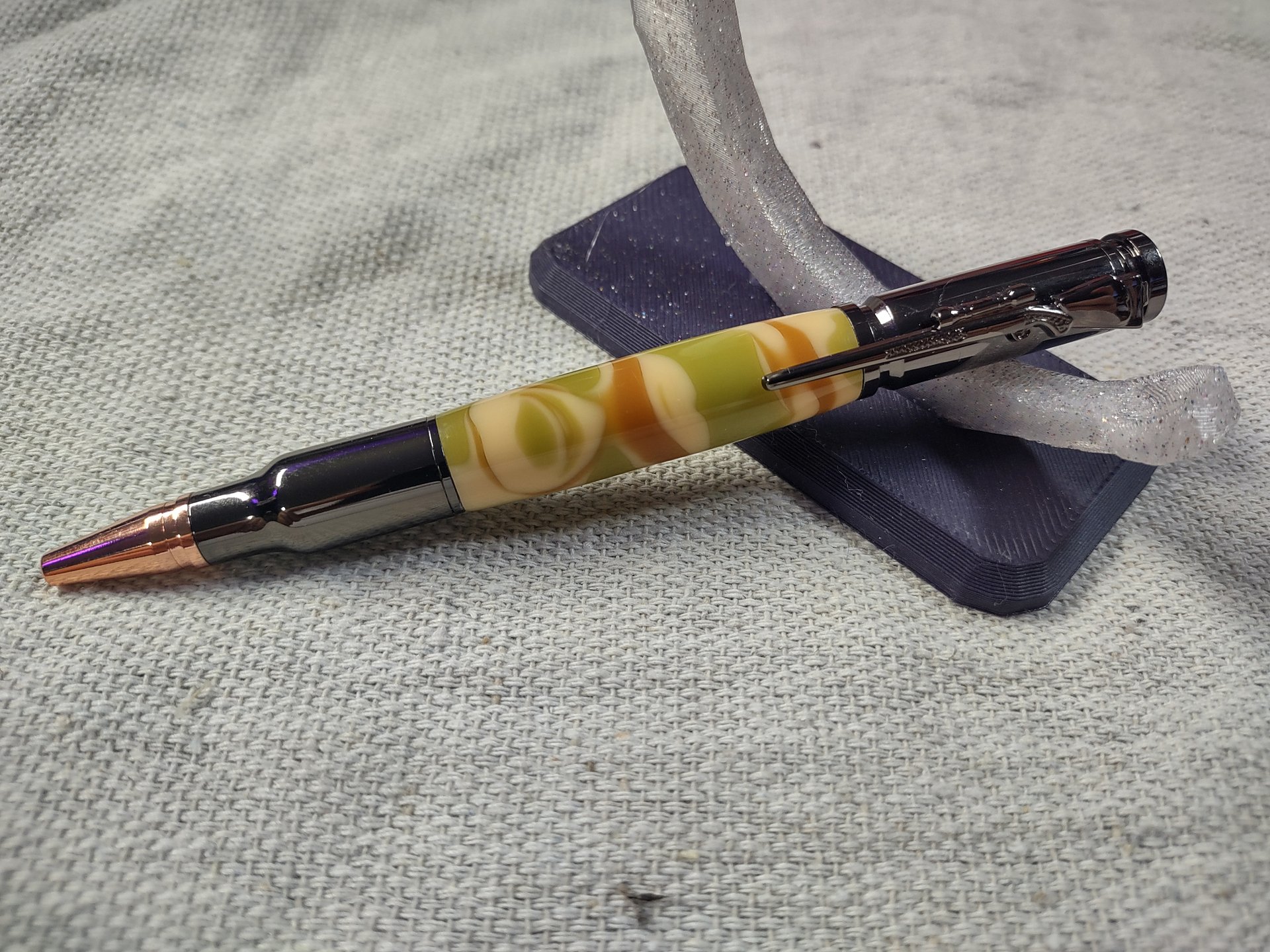 Hand-Turned Bolt Action Pen – Desert Camo & Gun Metal Finish - RBBLTCAMO1 product image (7)