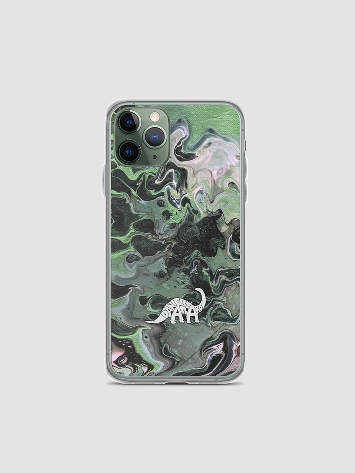 Metallic Green Fluid Acrylic iPhone Case product image (2)