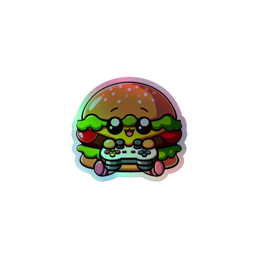 Gamer Burger Holographic Sticker Sheet product image (1)