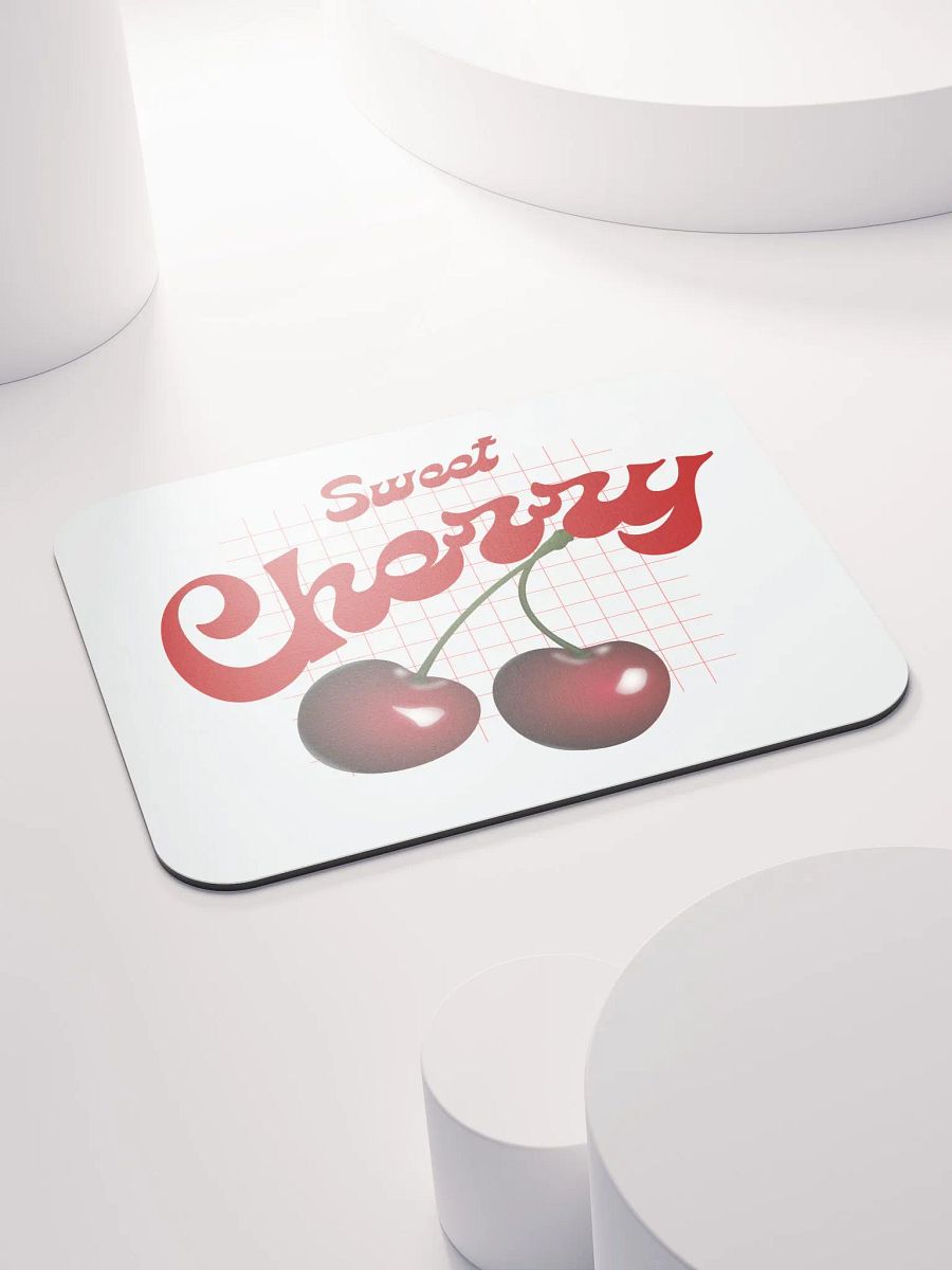 Sweet Cherry Grid Mouse Pad product image (4)