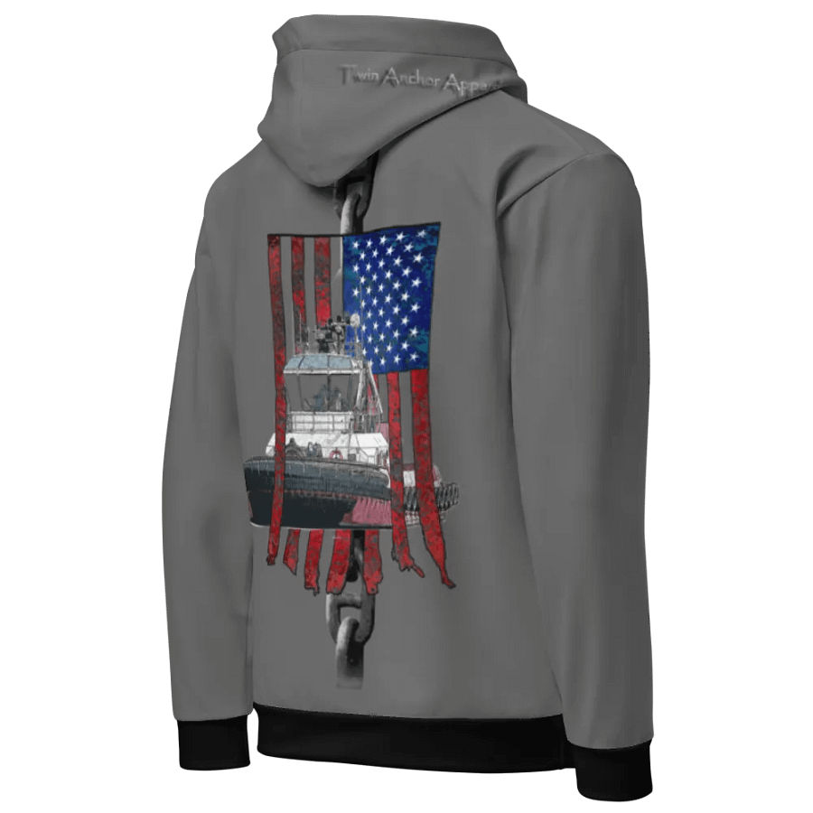 Gray Chain Athena Tug & CE Flage Hoodie product image (9)