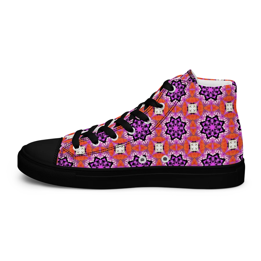 Abstract Foxy Repeating Pattern Ladies Canvas Shoe High Tops product image (26)