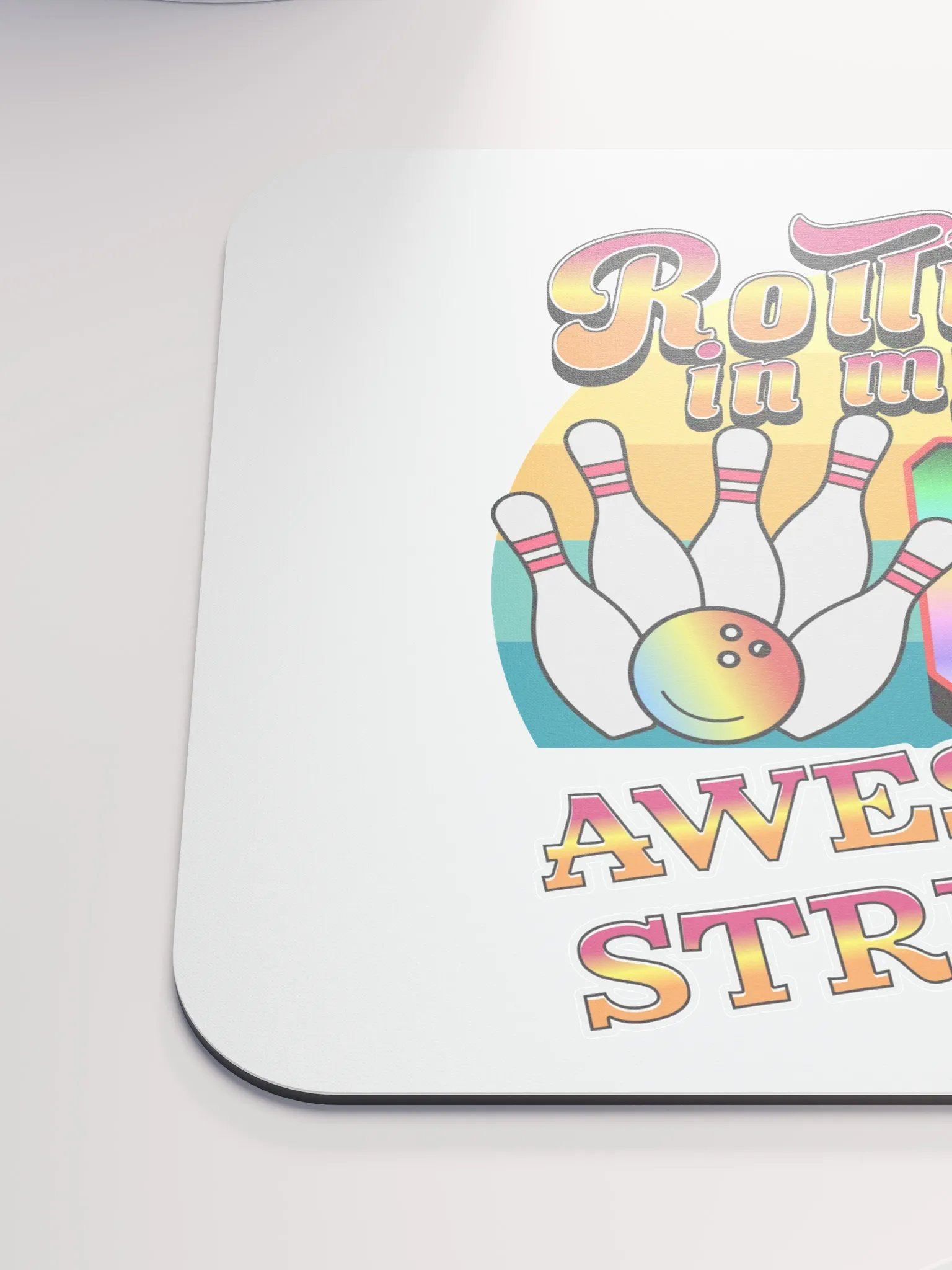 Rolling In My 60s Awesome Striker Bowling Fun Mouse Pad product image (6)