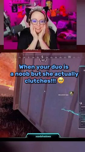 Sometimes on rare occasions I do the pew pew things and @khaotickristv hypes me up like no other 🥹 #apex #apexlegends #apexle...