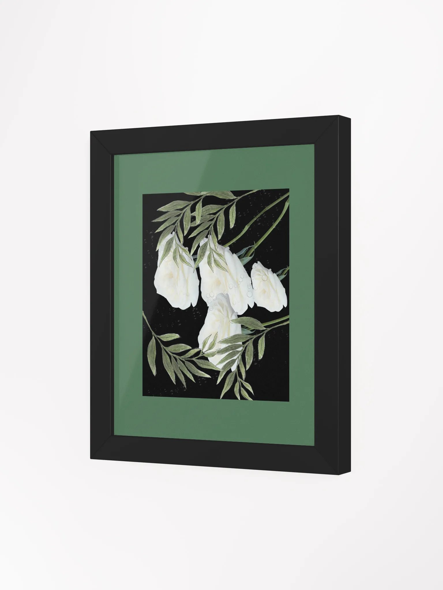 Ethereal White Rose Blossom Framed Poster product image (3)