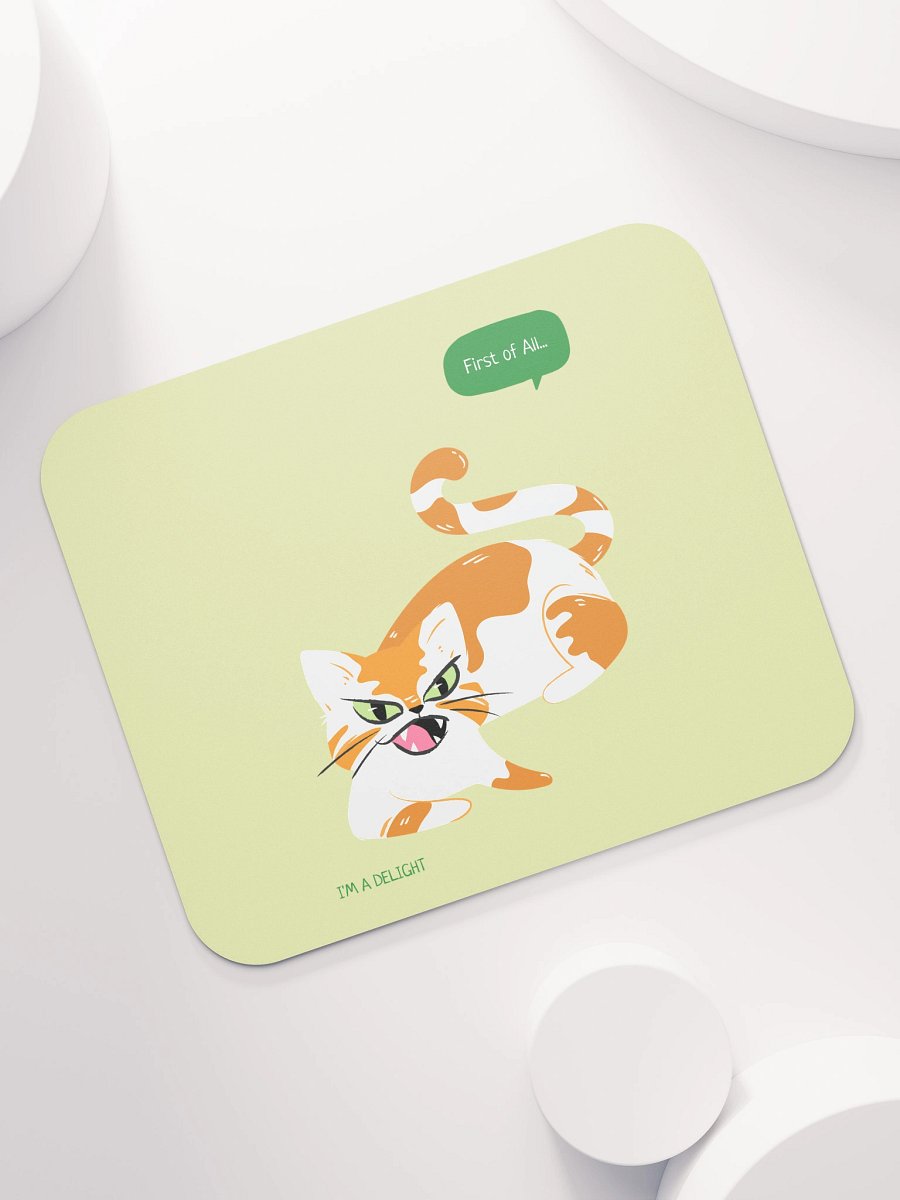 Sassy Cat Speech Bubble Mouse Pad product image (7)