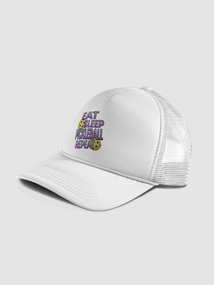 Eat Sleep Pickleball Repeat Angle Passion Foam Trucker Hat product image (6)