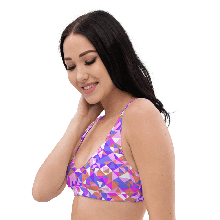 Colorful Vector Patterns Design Padded Bikini Top - v6 product image (5)
