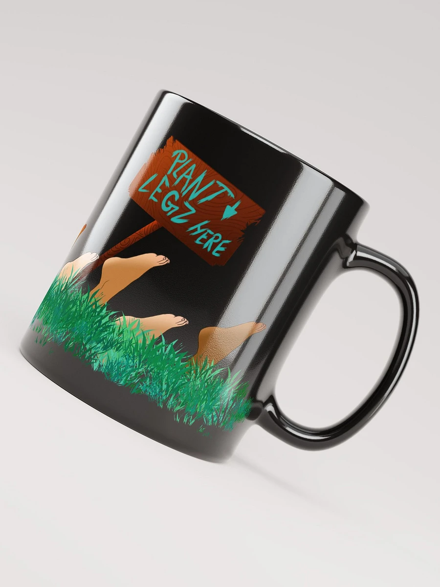 PLANT LEGZ HERE - Black Glossy Mug product image (5)