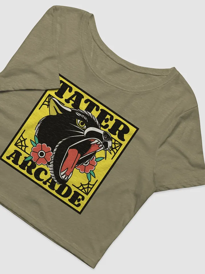 Traditional Tattoo Black Cat Crop top product image (4)