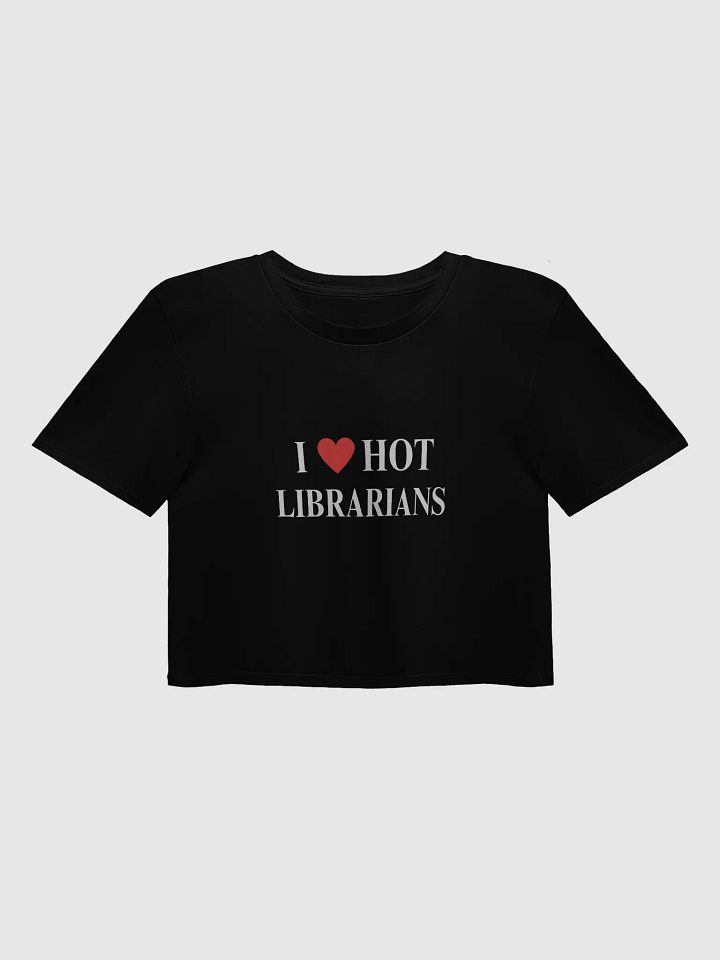 I HEART HOT LIBRARIANS CROP - BLACK product image (1)