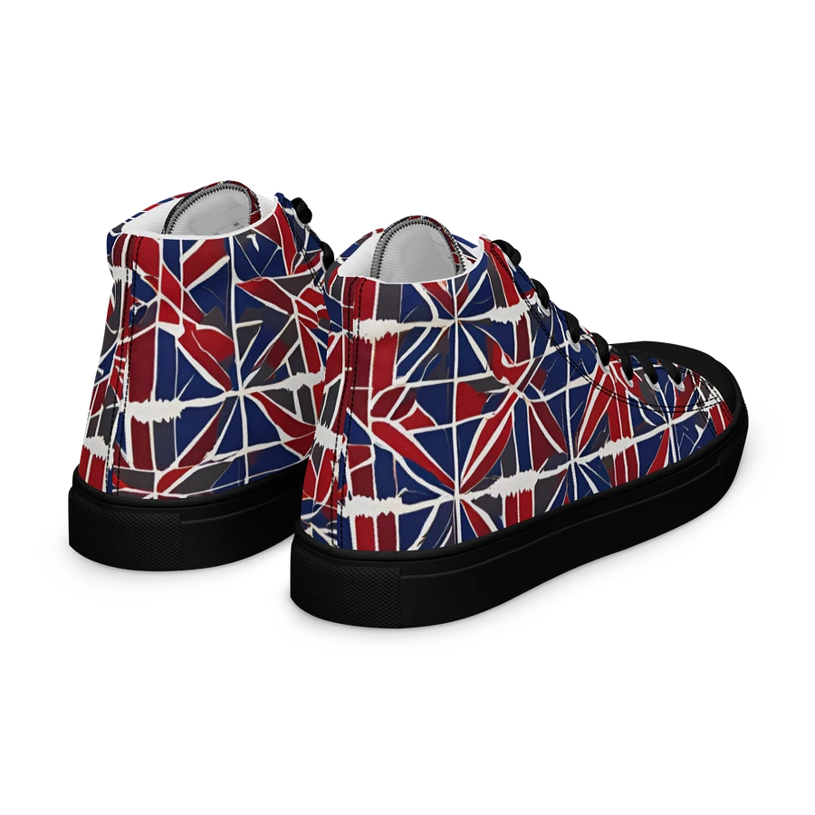 Red And Blue Mosaic Men's High Top Shoes product image (30)