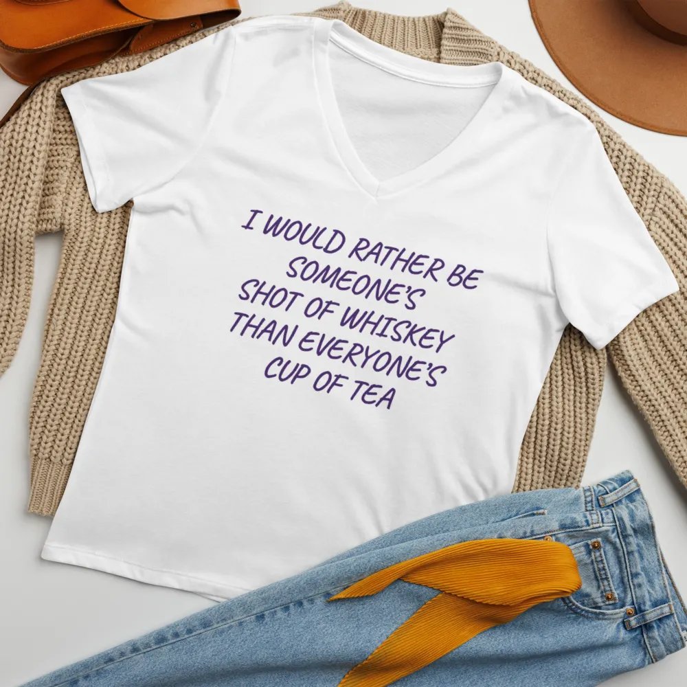 Whiskey Over Tea Women's V-Neck Tee product image (7)
