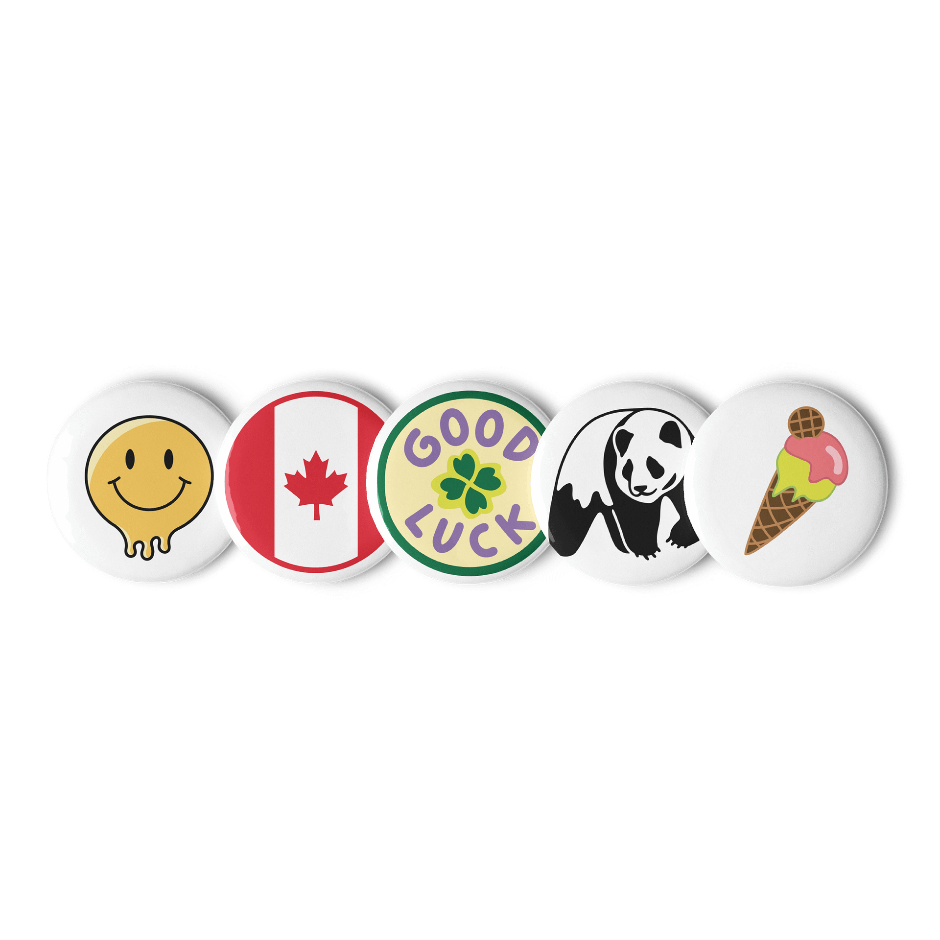 Melted Smiley Pin Buttons Set product image (1)