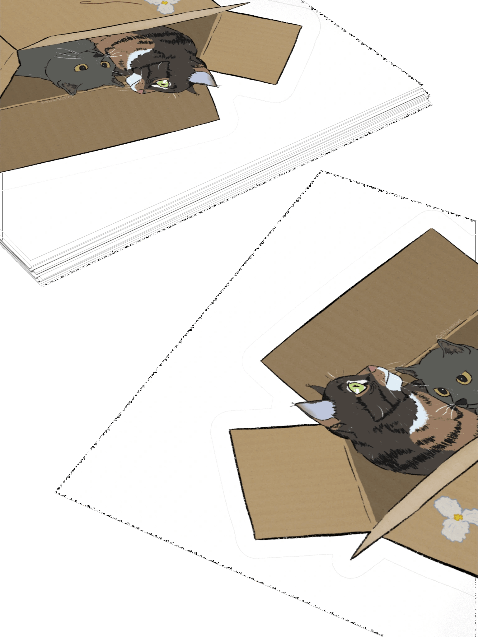 Two Kitties to Go! Sticker product image (12)
